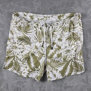 Kenny Flowers Bali Hai Palm Leaf Swim Trunks Shorts Mens Medium Tropical